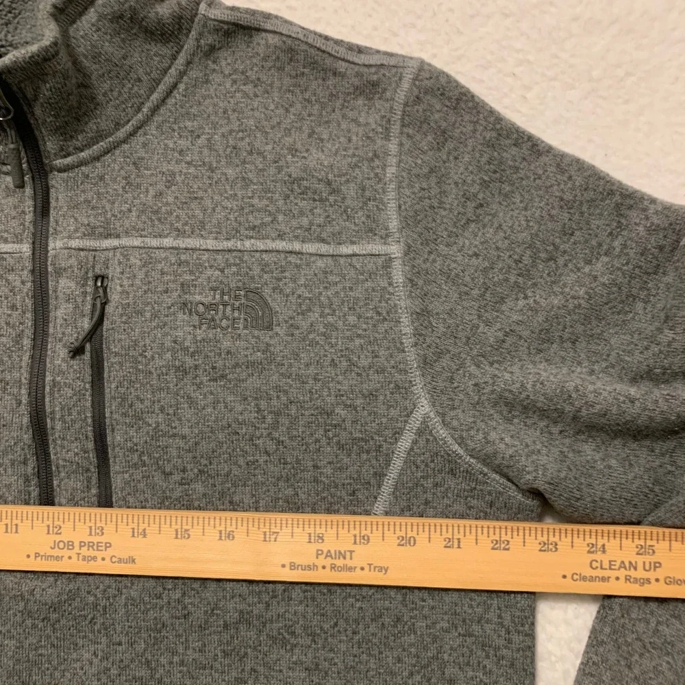 The North Face Gordon Lyons 1/4 Zip Fleece Pullover Mens XL Sweater Knit Gray